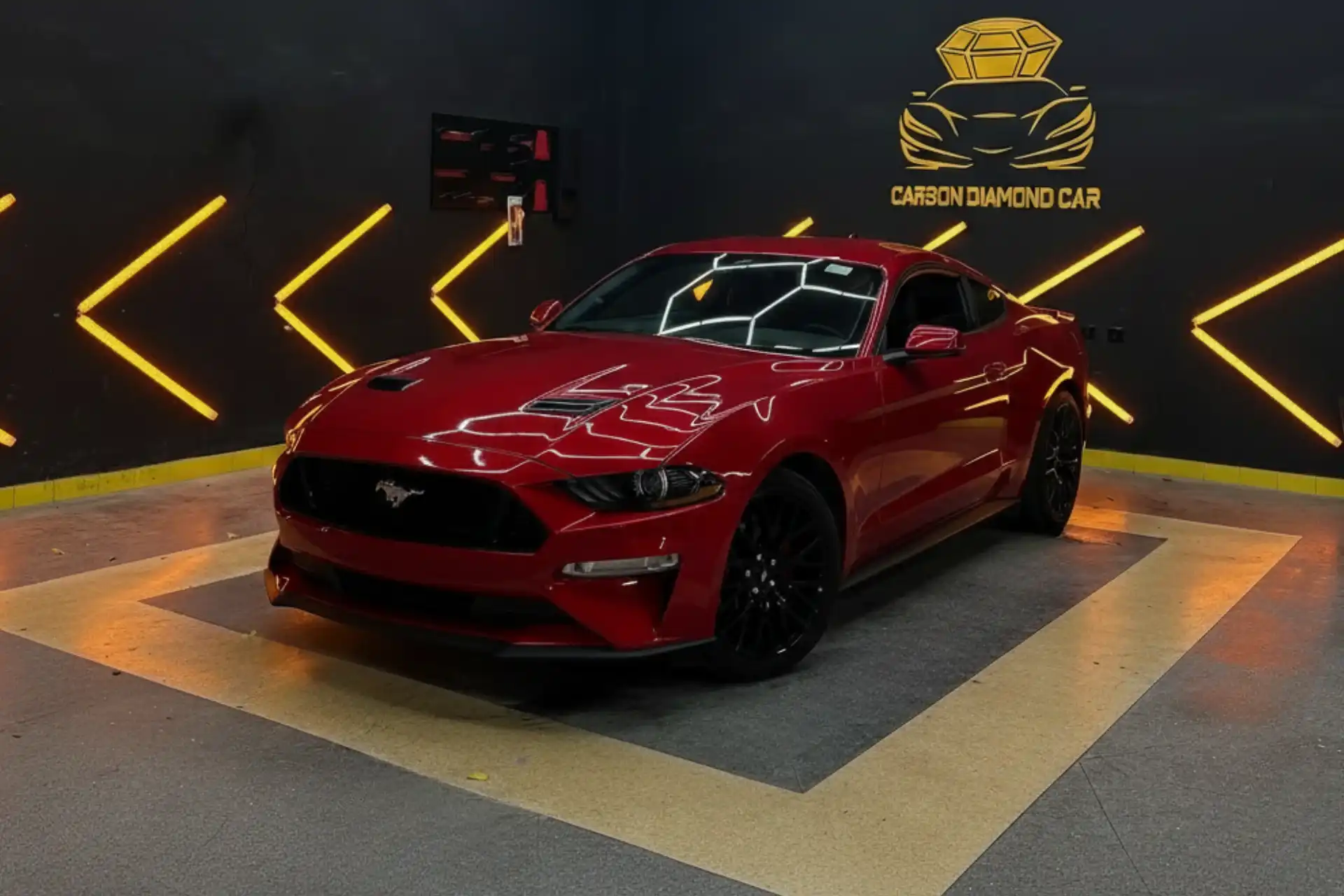 Before - Ford Mustang – Personnalisation Noir et Jaune